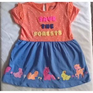 Girls Save The Forest  Little‎ Dress 18/24 mo.